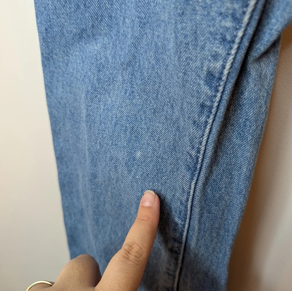 WEWOREWHAT Medium Wash Straight Leg  High Rise Denim Pants Women 27 - Picture 10 of 10